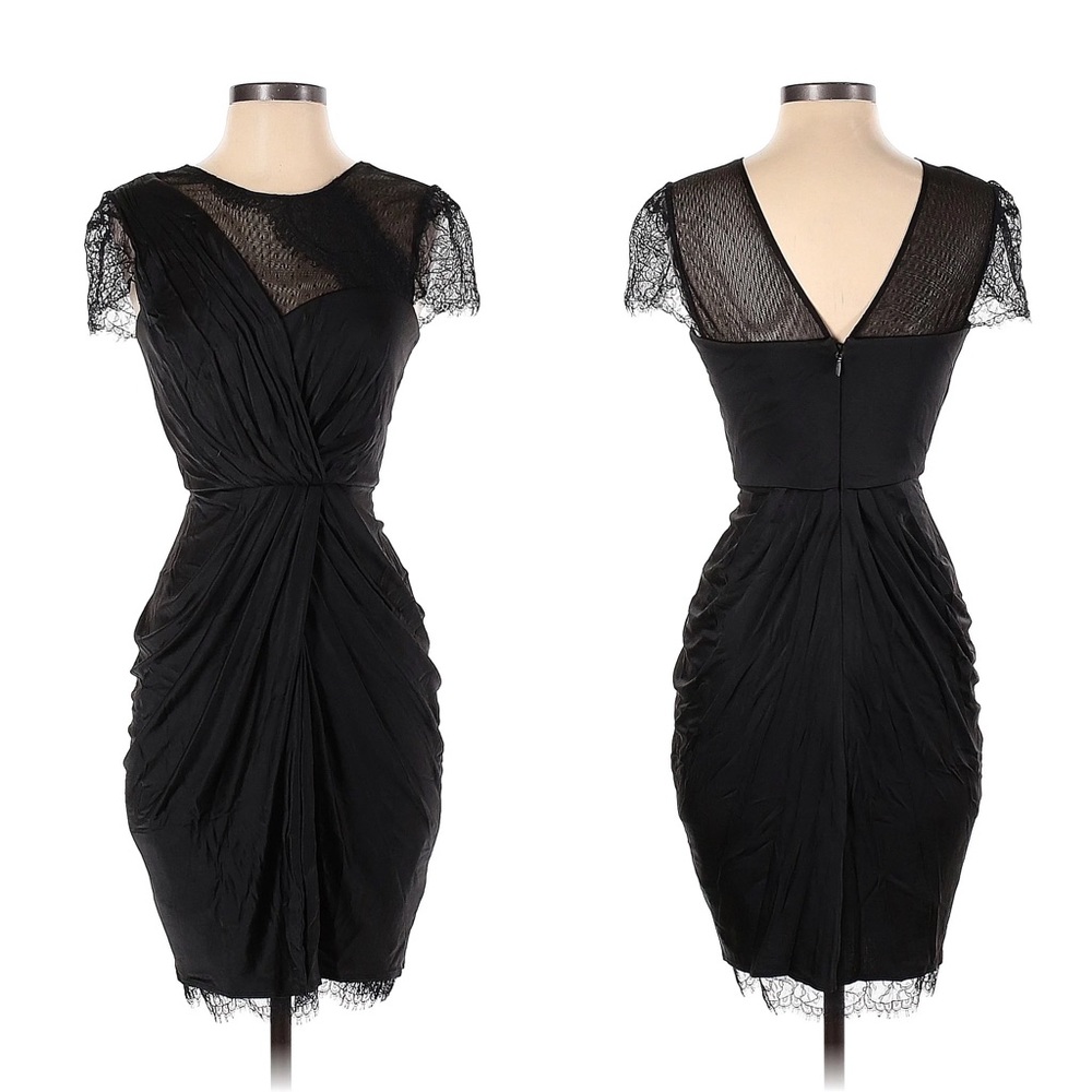 BCBGMAXAZRIA Mercedes Cocktail Dress Black